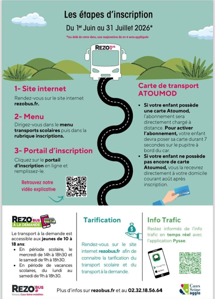 iNSCRIPTIONS AUX TRANSPORTS SCOLAIRES